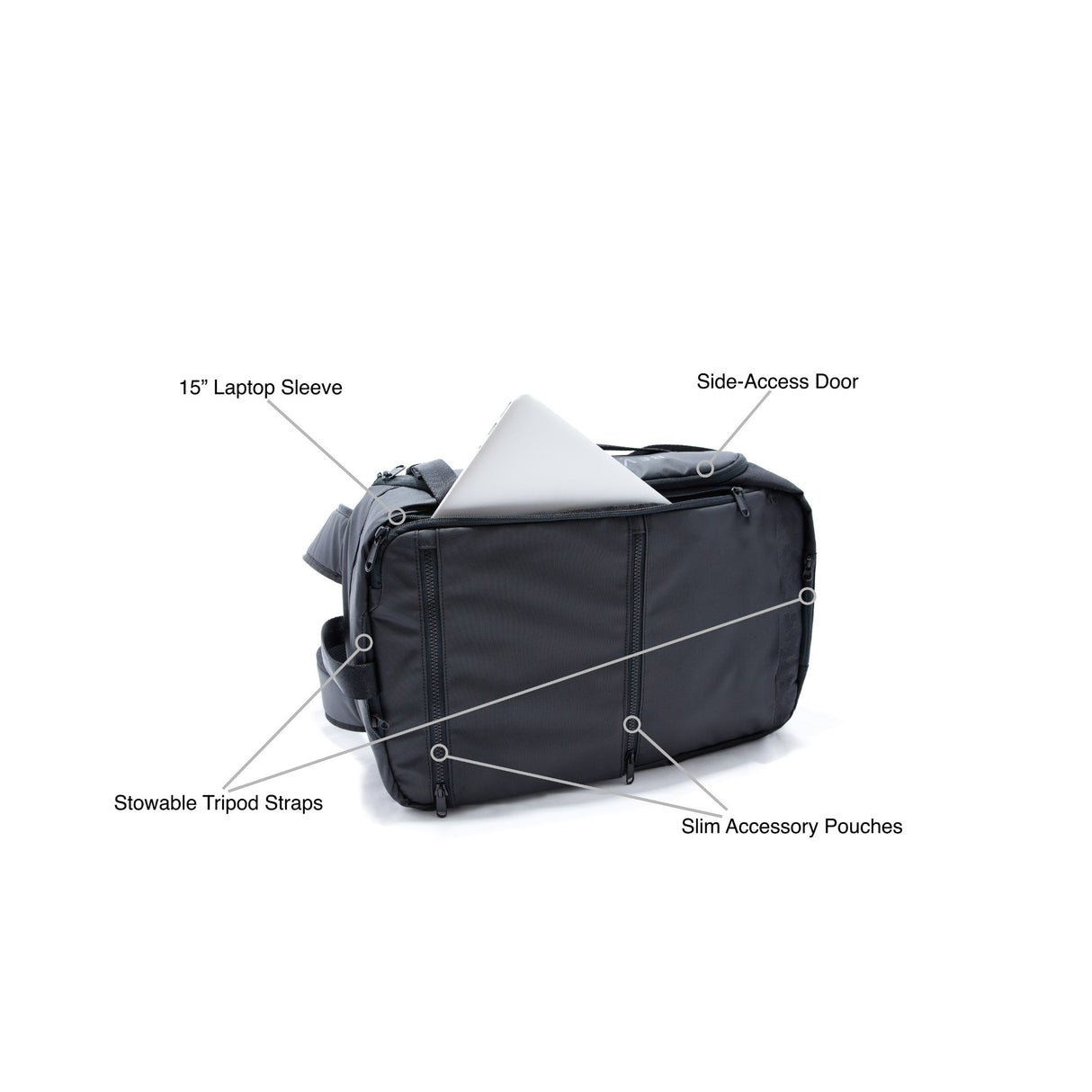 BEVISGEAR Top Shelf Sling-Style Digital SLR Camera Backpack with Customizable Dividers (Black, 22 L)