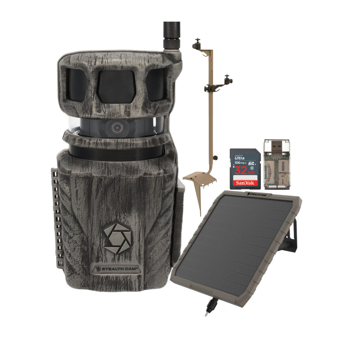 Stealth Cam Revolver 36MP 360-Degree Cellular Trail Camera with Multi-Pivot Mounting Post Bundle
