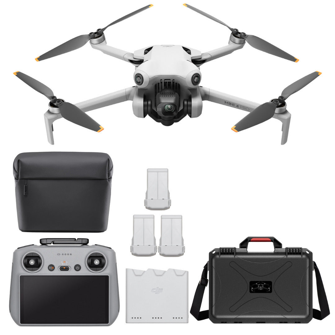 DJI Mini 4 Pro Quadcopter Drone Fly More Combo Plus with RC 2 Controller with Weatherproof Hard Case