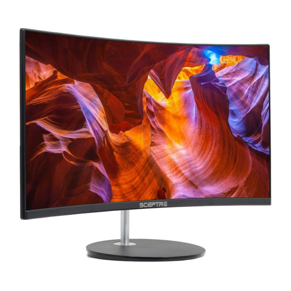 Sceptre C248W-1920RN Curved 24-Inch Gaming Monitor with LED Display and Edgeless Design (Black)