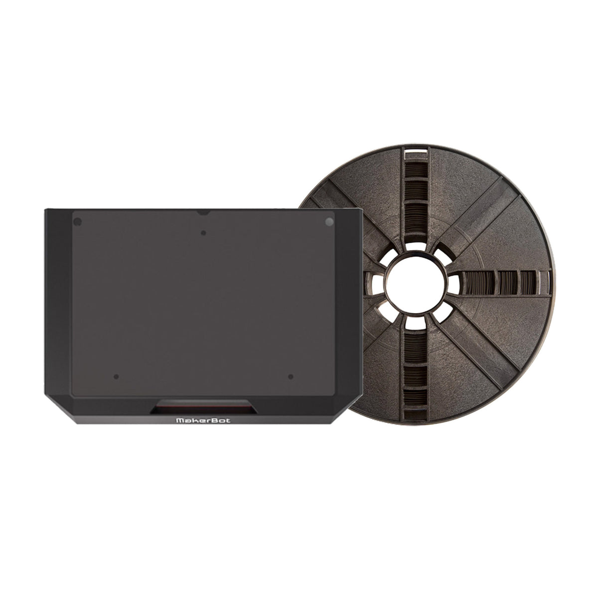 MakerBot Replicator Plus Flex Build Plate Kit with PLA 3D Printing Filament Large Spool (True Black)