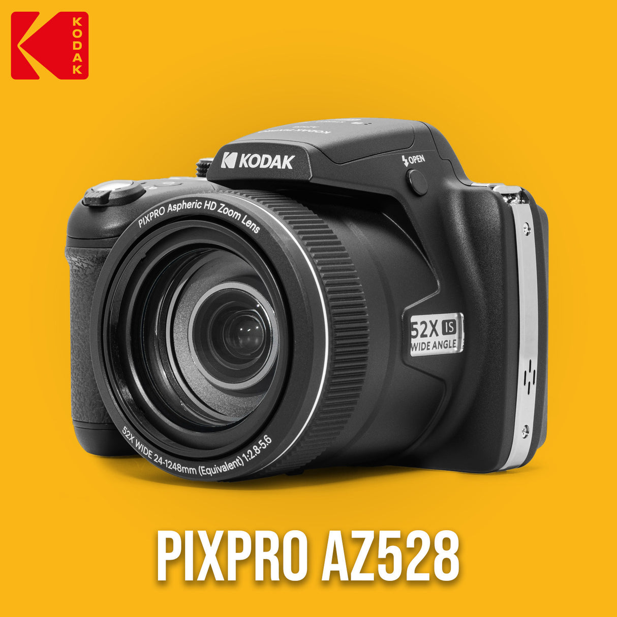 Kodak PIXPRO AZ528 16MP Astro and 52x Optical Zoom Digital Camera (Black) with 128GB SD Card Bundle