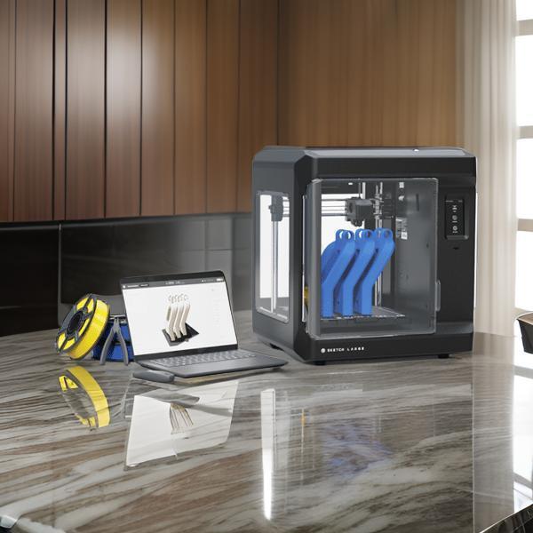 MakerBot Sketch 3D Printer (Black, Large) and PLA Filament Large Spool (5-Pack) Bundle