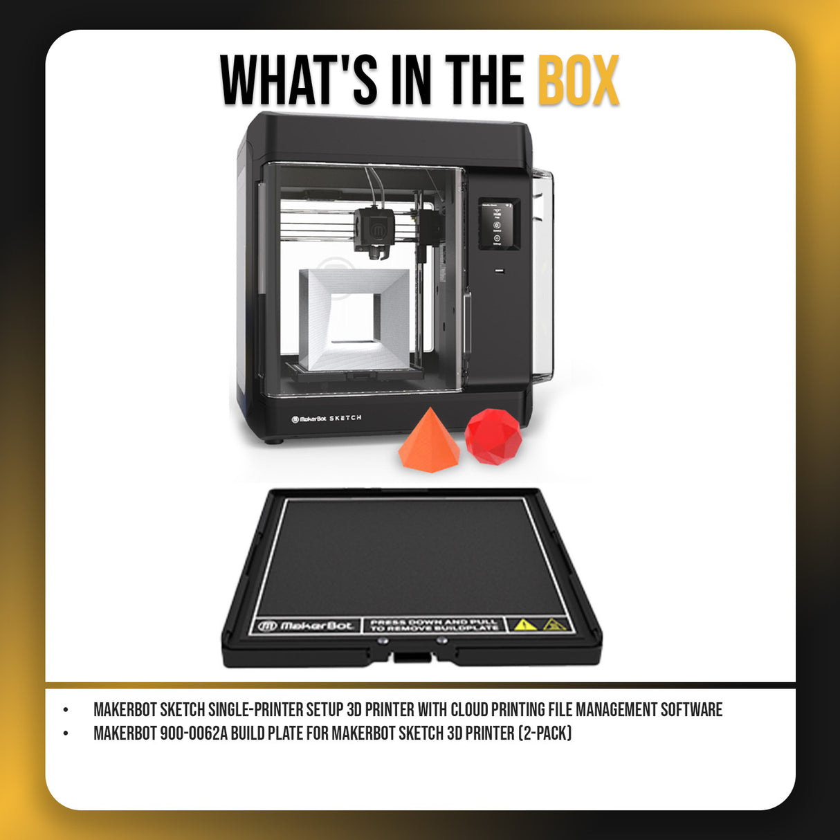 MakerBot Sketch Single-Printer Setup 3D Printer with Cloud Printing File Management Software Bundle