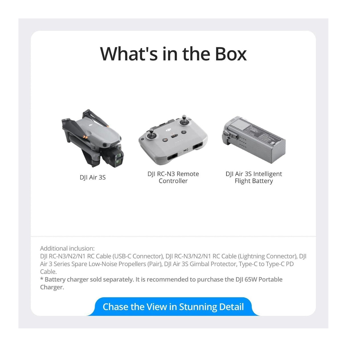 DJI Air 3S Drone with RC-N3 Remote Controller