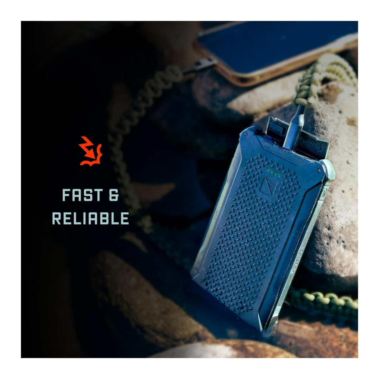 Dark Energy Poseidon Pro Indestructible Charger with 10,200mAh Power Capacity (Black)