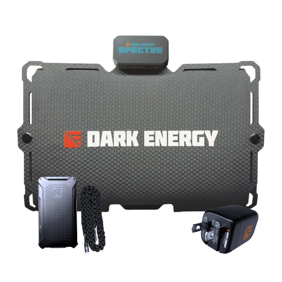 Dark Energy Spectre 18W Gray Solar Panel with Foldable Design Bundle