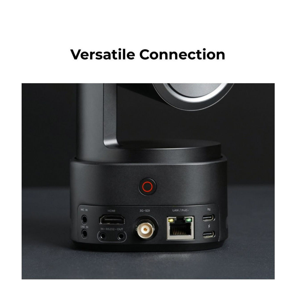 OBSBOT Tail 2 PTZR 4K Live Production Camera with AI Tracking 2.0 and 5x Optical Zoom (Black)