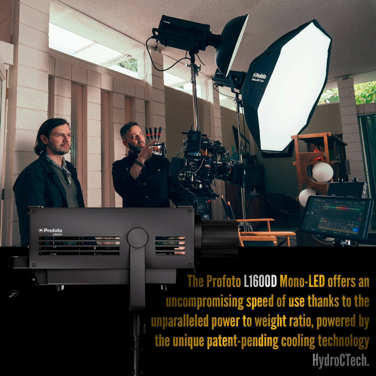 Profoto L1600D HydroCTech Technology and Dual-Mounting Mono-LED with Barndoor 234mm Kit Bundle