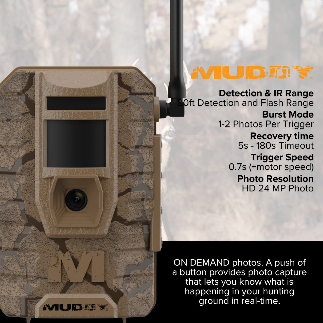 Muddy Mitigator 2.0 24MP Cellular Camera Combo (Brown, 4-Pack) and High Speed Card Reader Bundle