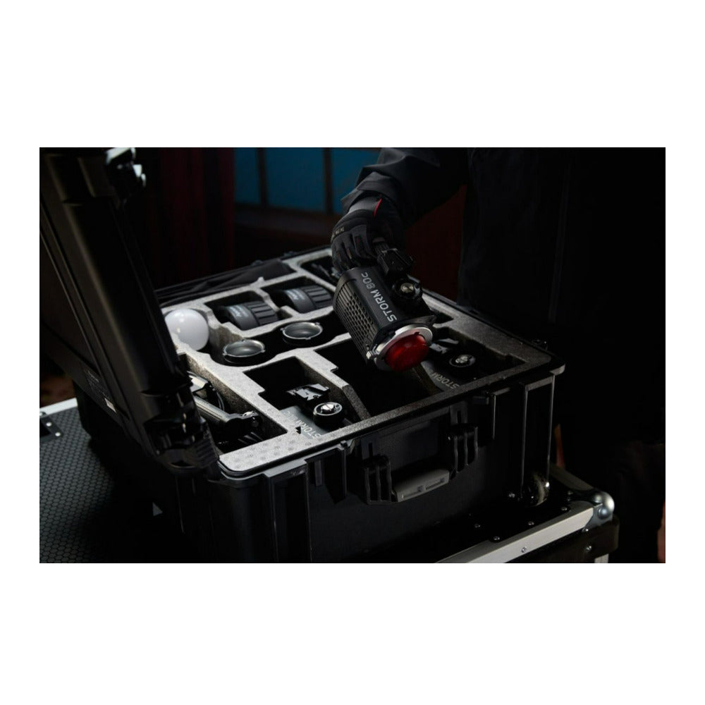 Aputure STORM 80c Portable 3-Light Kit with ProLock Hyper Reflector and Mount Protection Cover