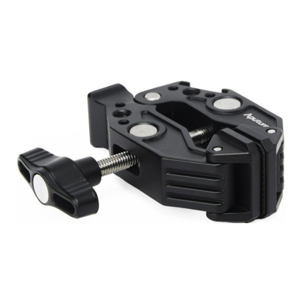 Aputure Super Mounting Clamp with Cold Shoe and Threads for Securing Lights and Accessories (Black)