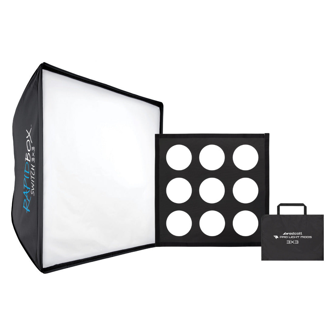 Westcott Rapid Box Collapsible Switch Modifier Softbox with Carry Case and Pro Light Mods Bundle