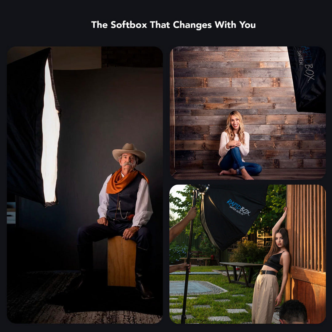 Westcott Rapid Box Collapsible Switch Modifier Softbox with Carry Case and Pro Light Mods Bundle