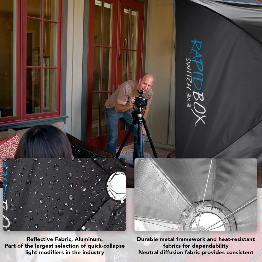 Westcott Rapid Box Collapsible Switch Modifier Softbox with Carry Case and Pro Light Mods Bundle