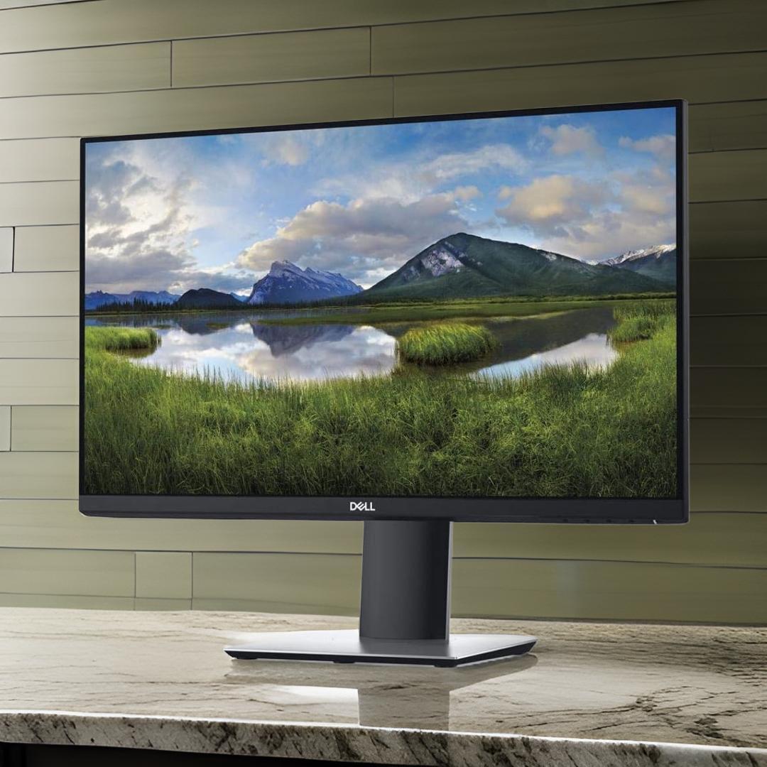 Dell P2219H 21.5-Inch FHD IPS Display Monitor (Black and Silver, Refurbished) with HDMI Cable Bundle