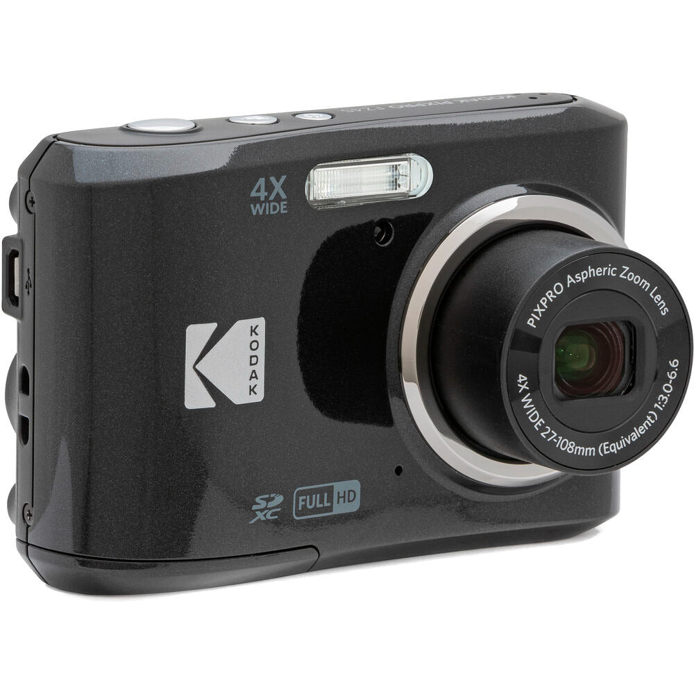 Kodak PIXPRO FZ45 Friendly Zoom Digital Camera (Black) Memory Card and Batteries
