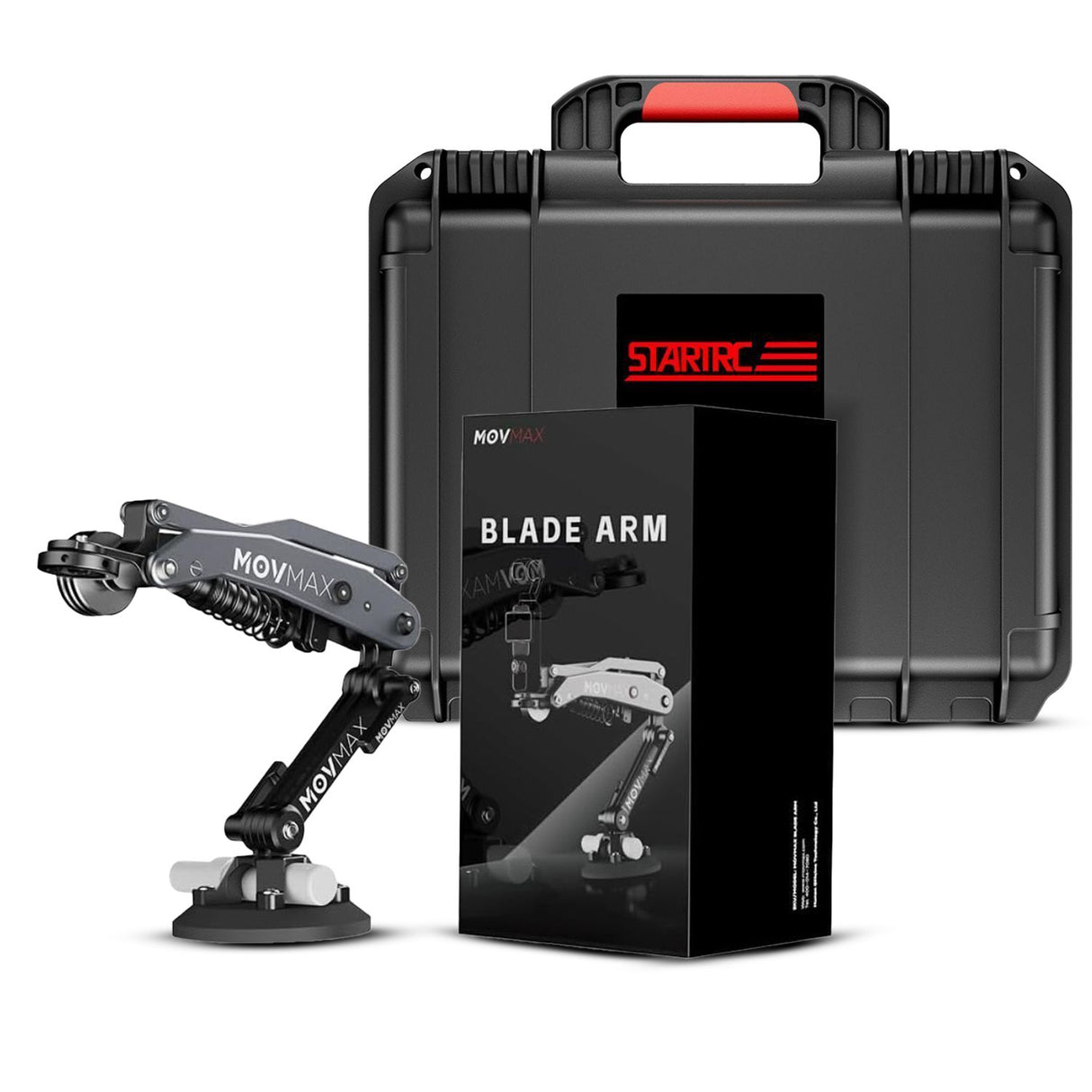 Movmax Blade Arm with N2 Arm Technology and Waterproof Hard Case (Black) Bundle