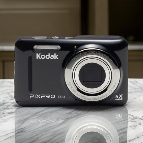KODAK PIXPRO Friendly Zoom FZ53 Digital Camera (Black) with 32GB Memory Card and Accessory Bundle