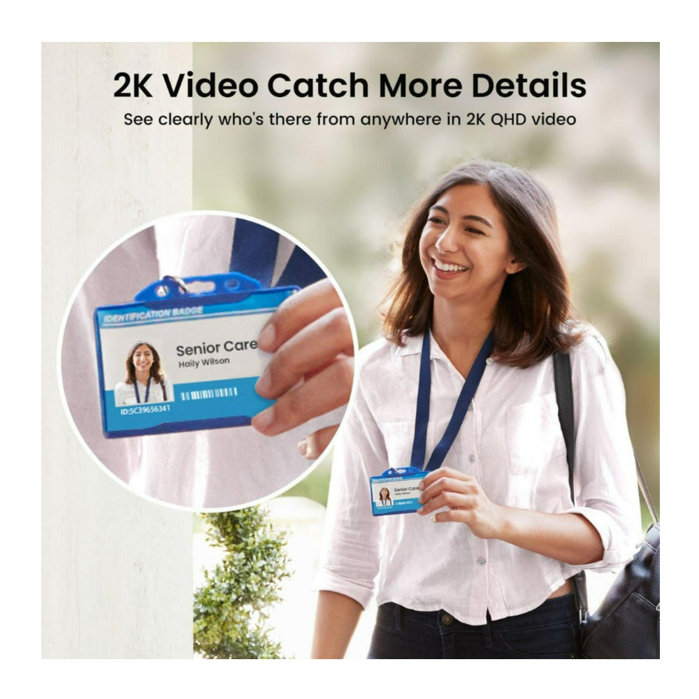 AOSU 2K QHD Waterproof 170-Degree Head-to-Toe Video Doorbell SE with Package and Human Detection