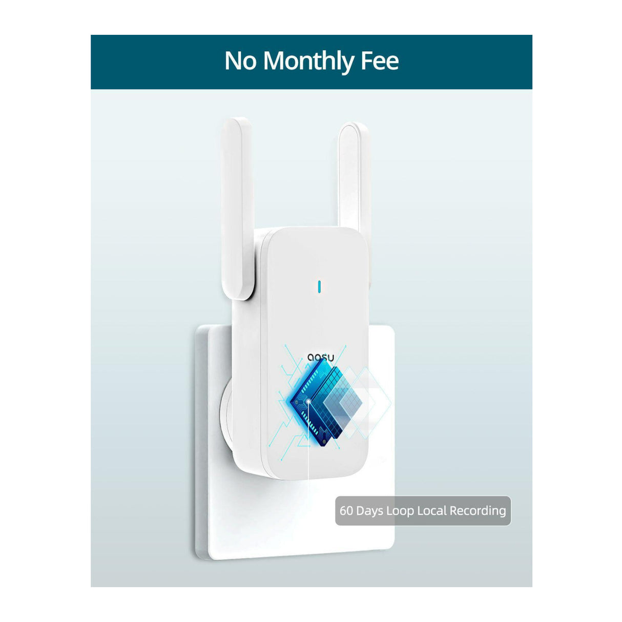 AOSU Waterproof Video Doorbell Ultra with 5MP Ultra HD Camera, Built-In 8GB Memory, and HomeBase