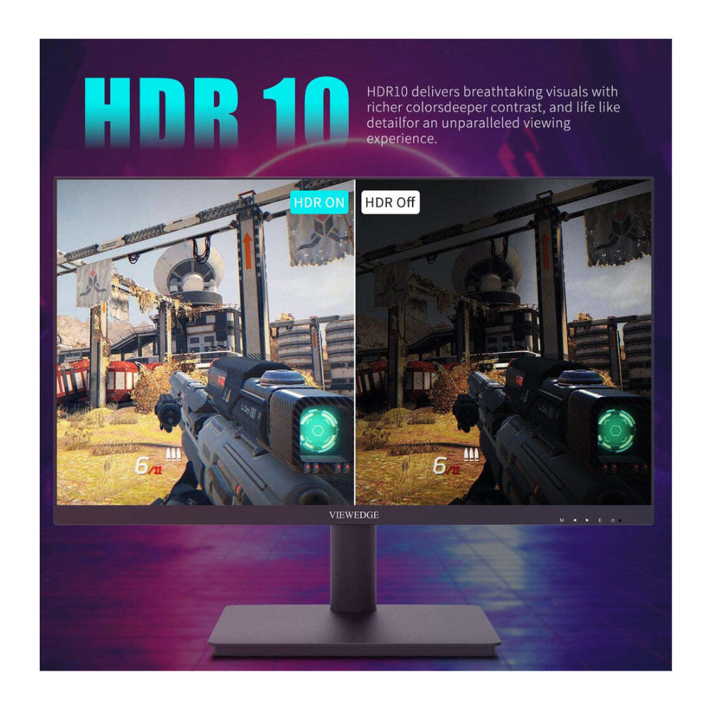 Viewedge 24-inch Gaming Monitor, 165Hz Frameless IPS Panel, Full HD (Black)