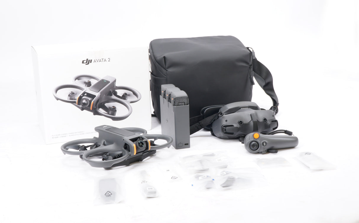 DJI Avata 2 Fly More Combo (Three Batteries) - FPV Drone with Camera 4K and Immersive Experience
