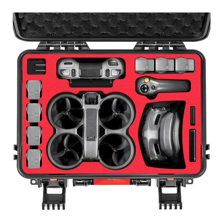 STARTRC Hard Waterproof Box for DJI Avata 2 Drone with Custom Foam Inserts and Carry Handle (Black)