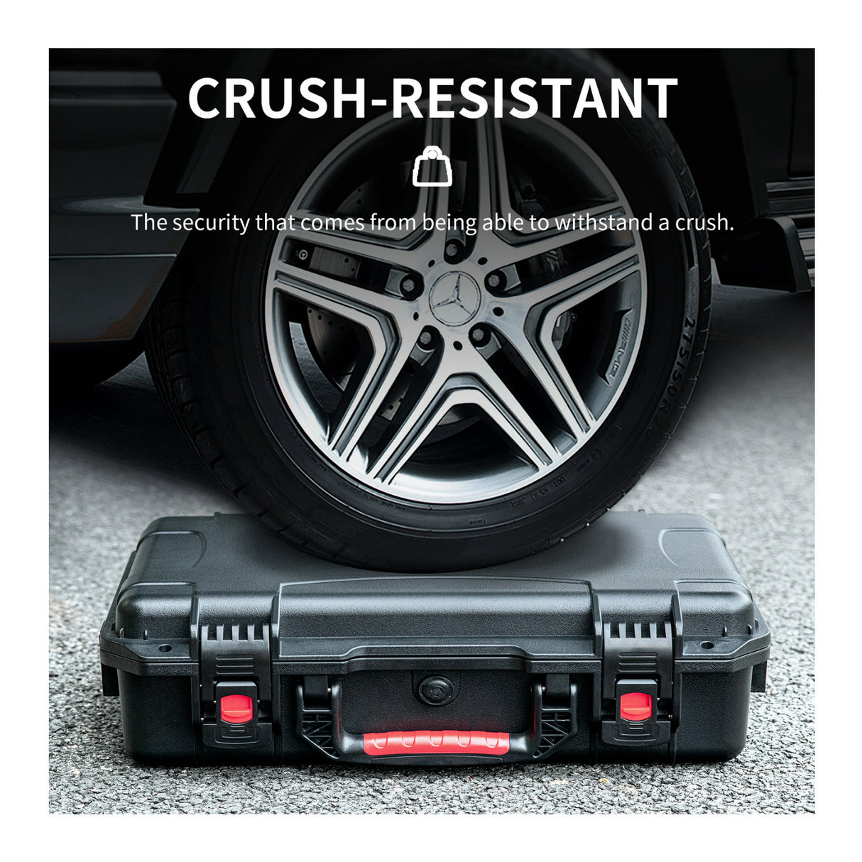 STARTRC Hard Waterproof Box for DJI Avata 2 Drone with Custom Foam Inserts and Carry Handle (Black)