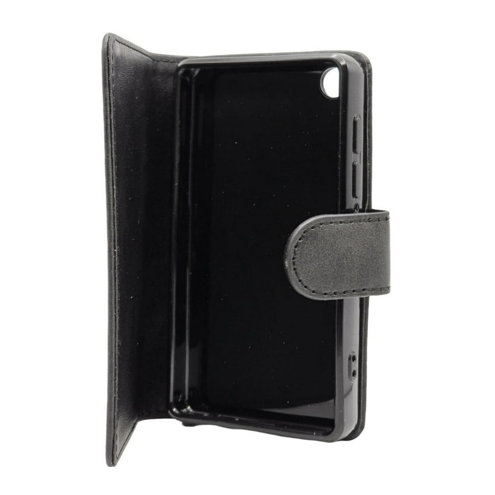 Samvix Book-Style Leather Case for iPlatinum Music Q6 MP3 Player with Durable Build (Black)