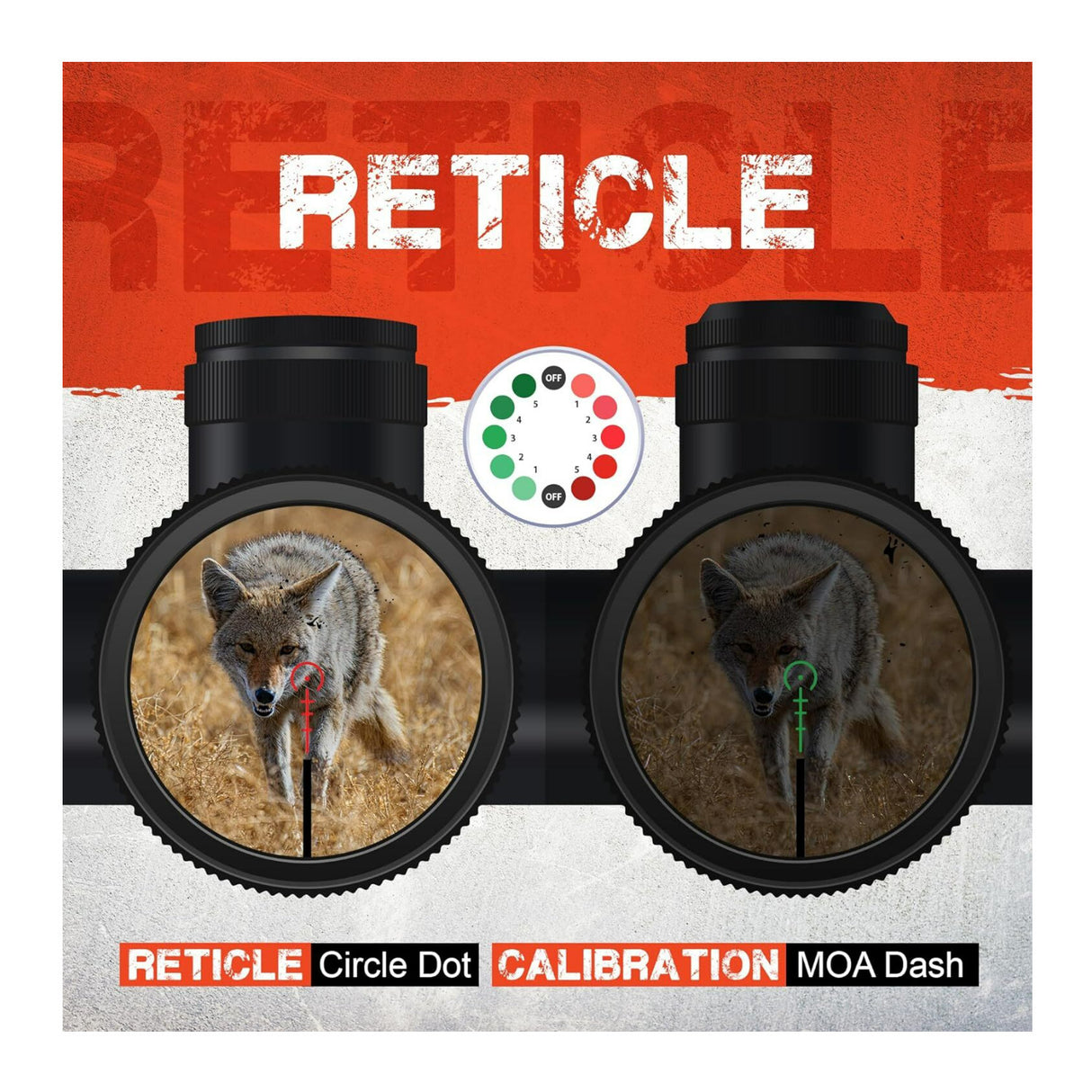 Firefield RapidStrike 1-4x24 Riflescope Kit with Pop-Up Locking Turrets and 5 Brightness (Black)