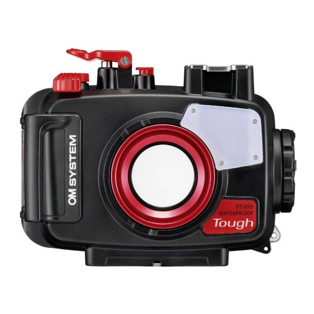 OM SYSTEM PT-059 Underwater Camera Housing for TG-6 and TG-7 Cameras (Red and Black)