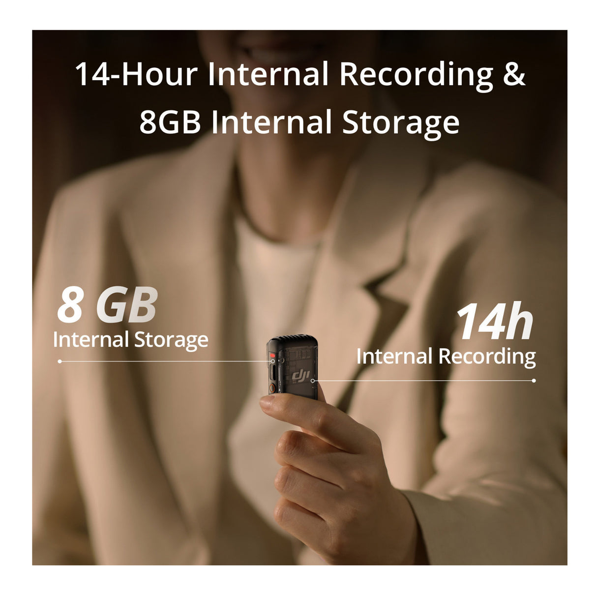 DJI Osmo Action Multifunctional Charging Handle with DJI Mic 2 (1 TX, Shadow Black) Bundle