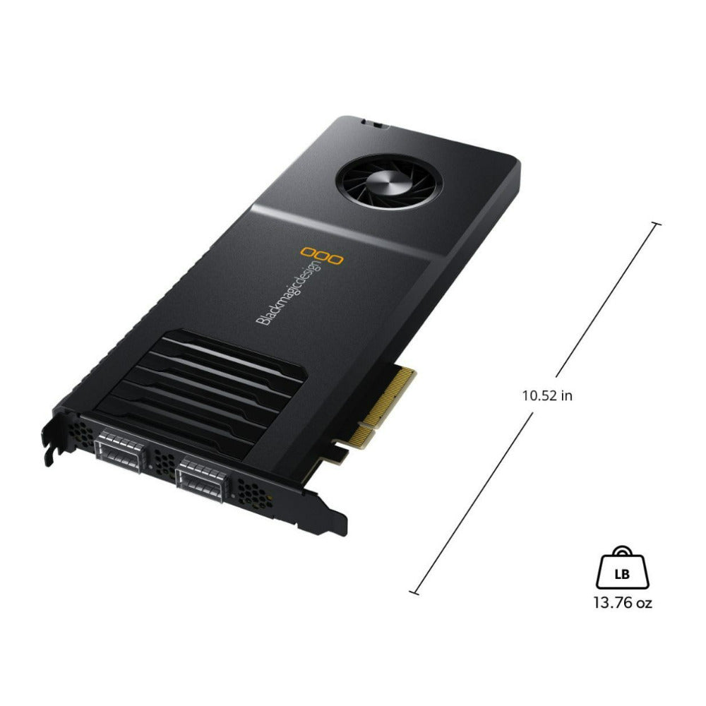 Blackmagic Design Decklink IP 100G Card with 8 Channels of Ultra HD Video and Ethernet Ports (Black)