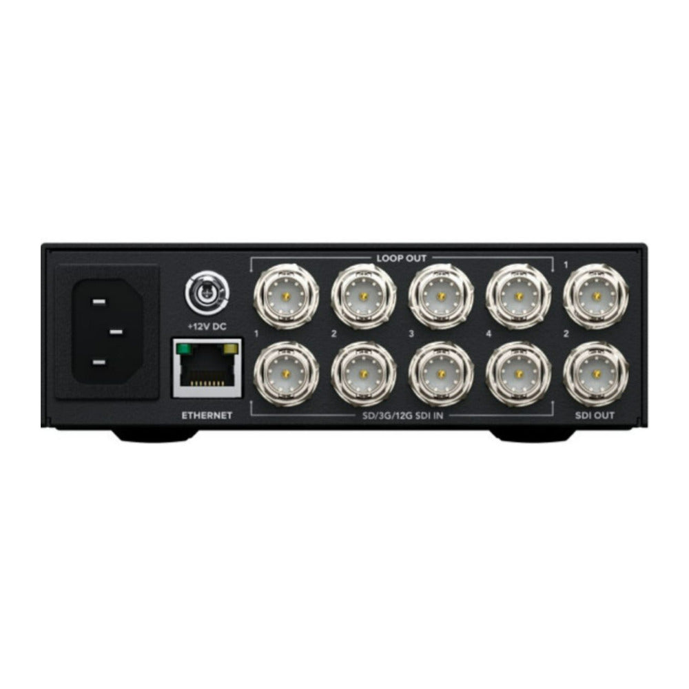 Blackmagic Design Videohub Mini 4x2 12G Zero Latency Video Router with 4 12G-SDI Inputs (Black)