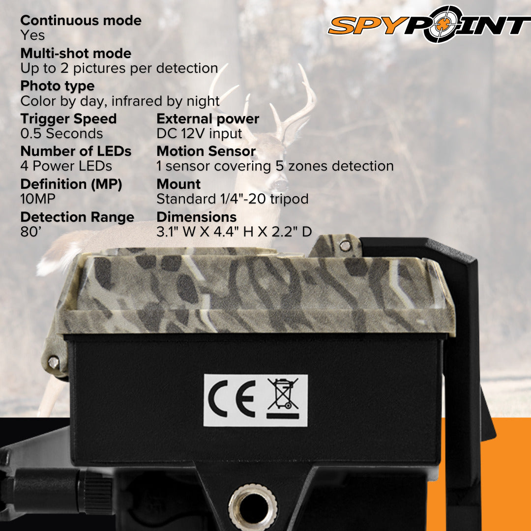 Spypoint Link-Micro-S-LTE 10MP Data Transmission Trail Camera (Camouflage) with Memory Card Bundle