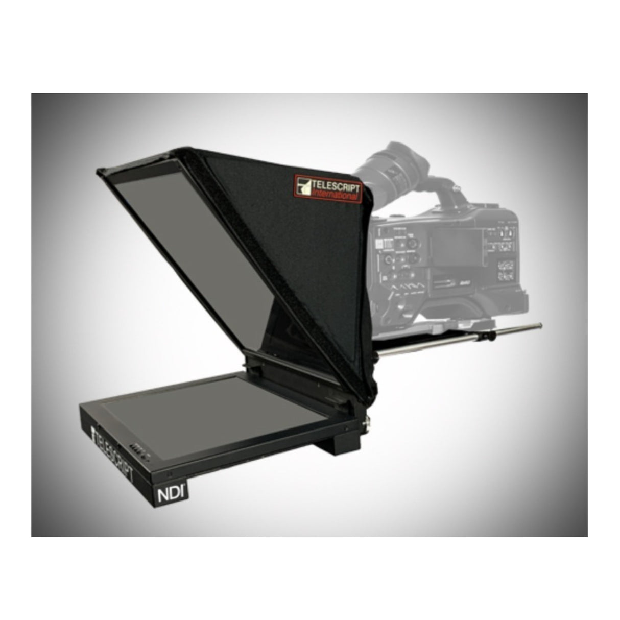 TelescriptIP FPS-170F-NDI Portable 17-Inch Teleprompter with NDI Monitor Fold and Go System