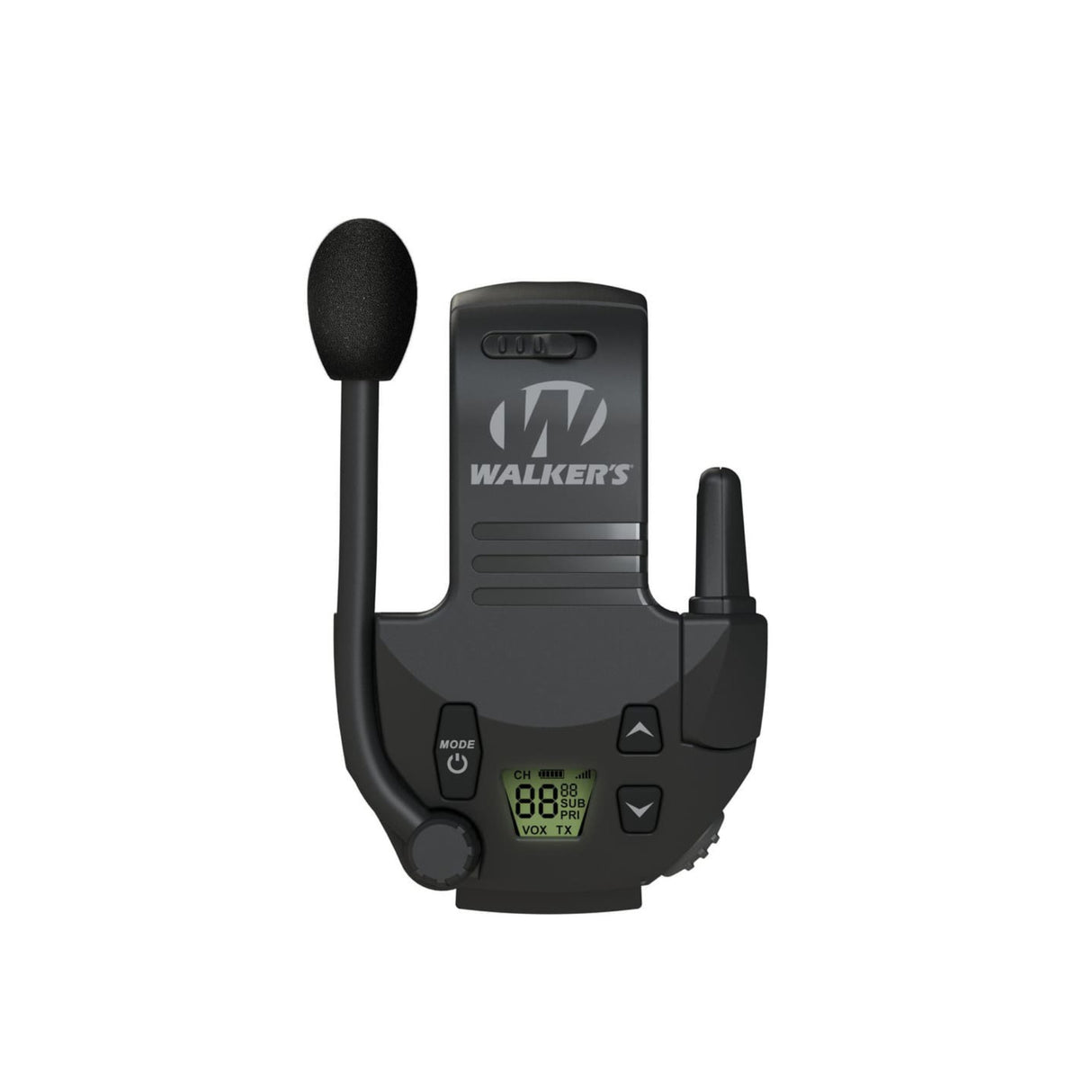 Walkers Razor Walkie Talkie with Hands-Free 2-3 Mile Range Seamless Integration and Razor Muffs