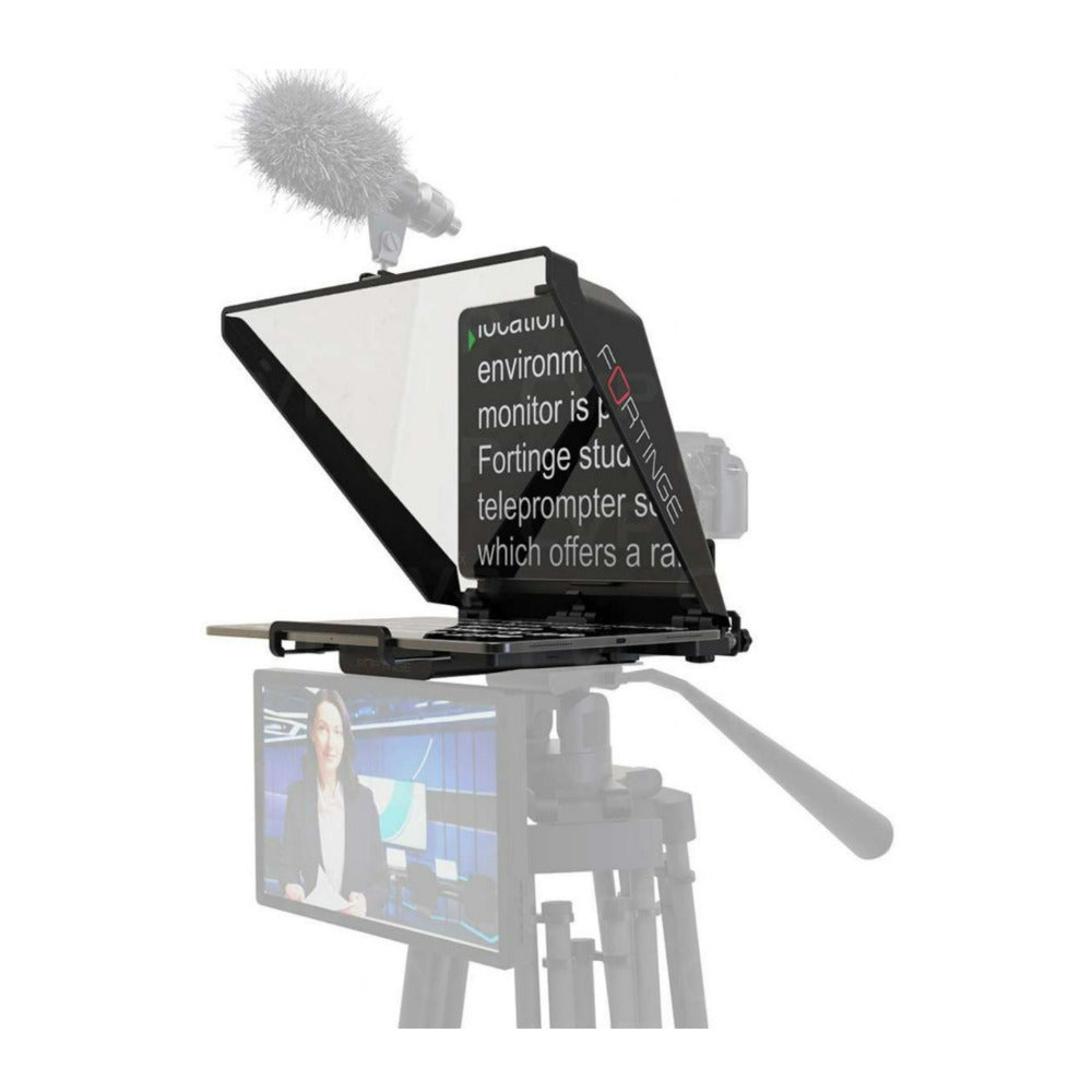 Fortinge NOA III Lightweight Teleprompter and BT1 Bluetooth Hand Controller for Up To 13-Inch Tablet