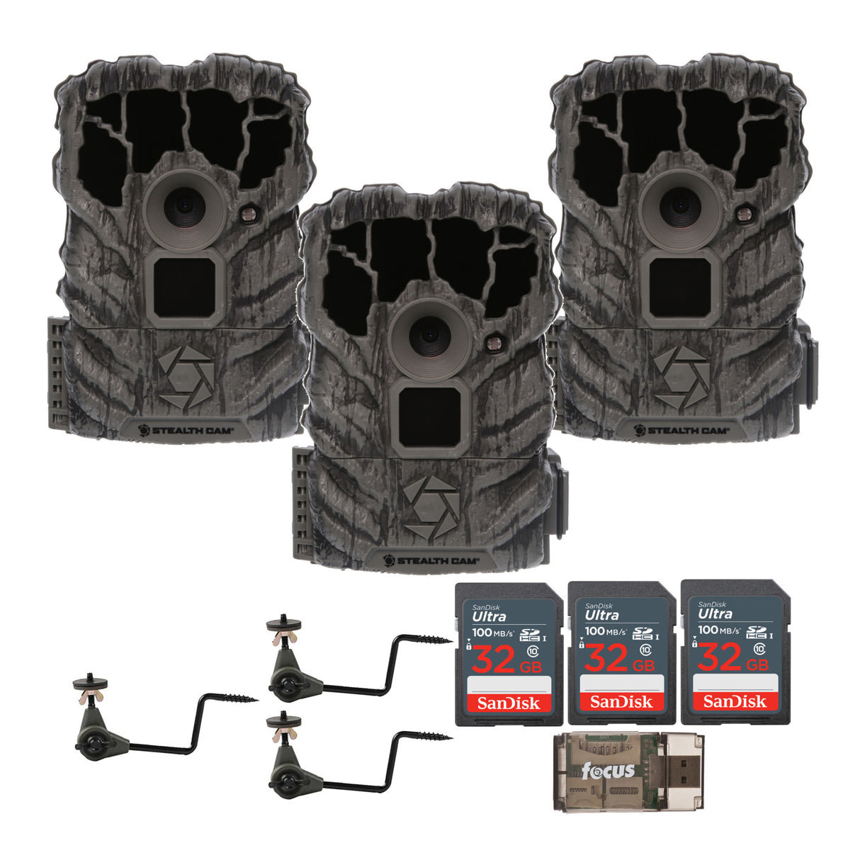 Stealth Cam Browtine 14MP Camera (3-Pack) Bundle