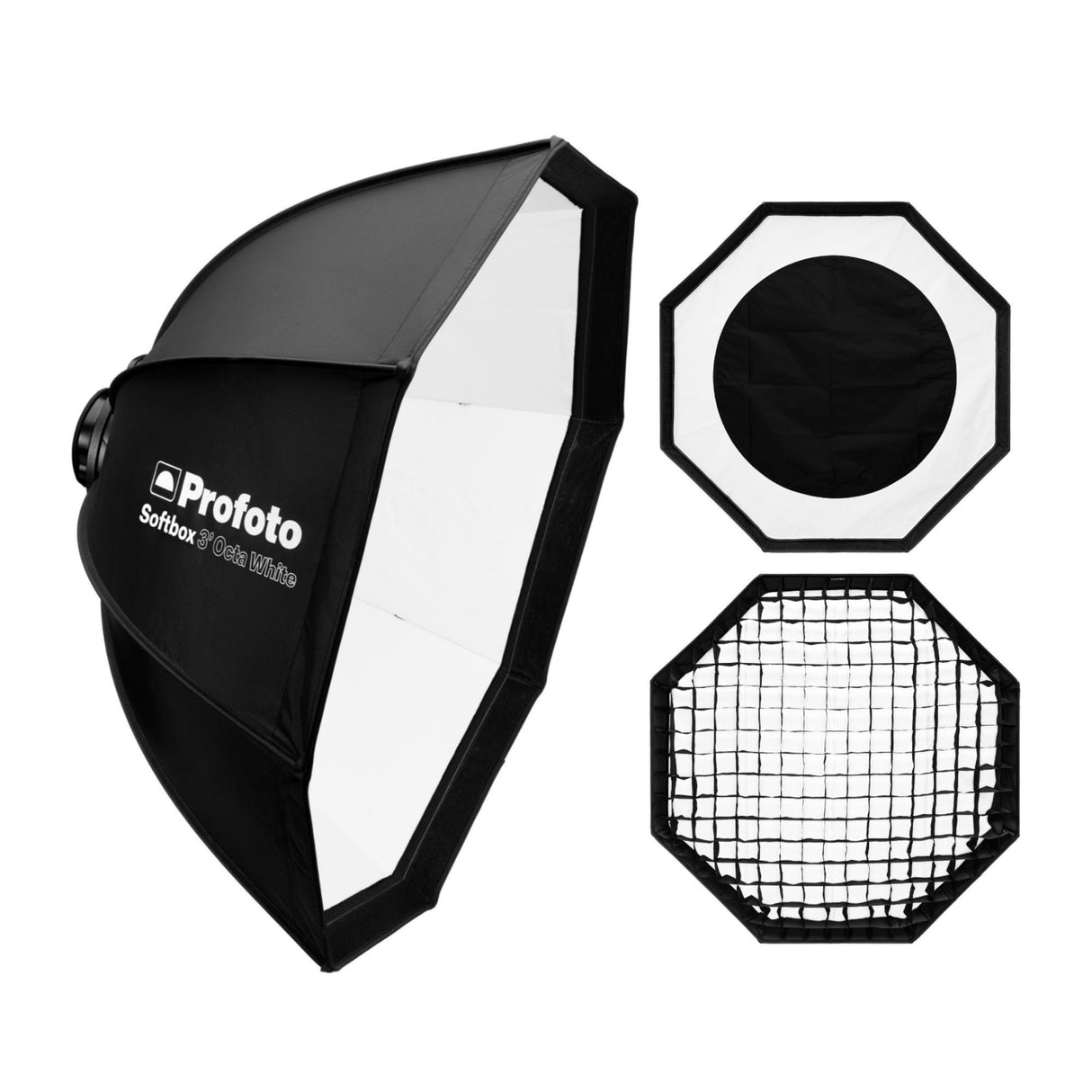 Profoto 3-Feet Octa Heat-Resistant Softbox (White) with Softgrid Octa and Edge Mask Octa Bundle