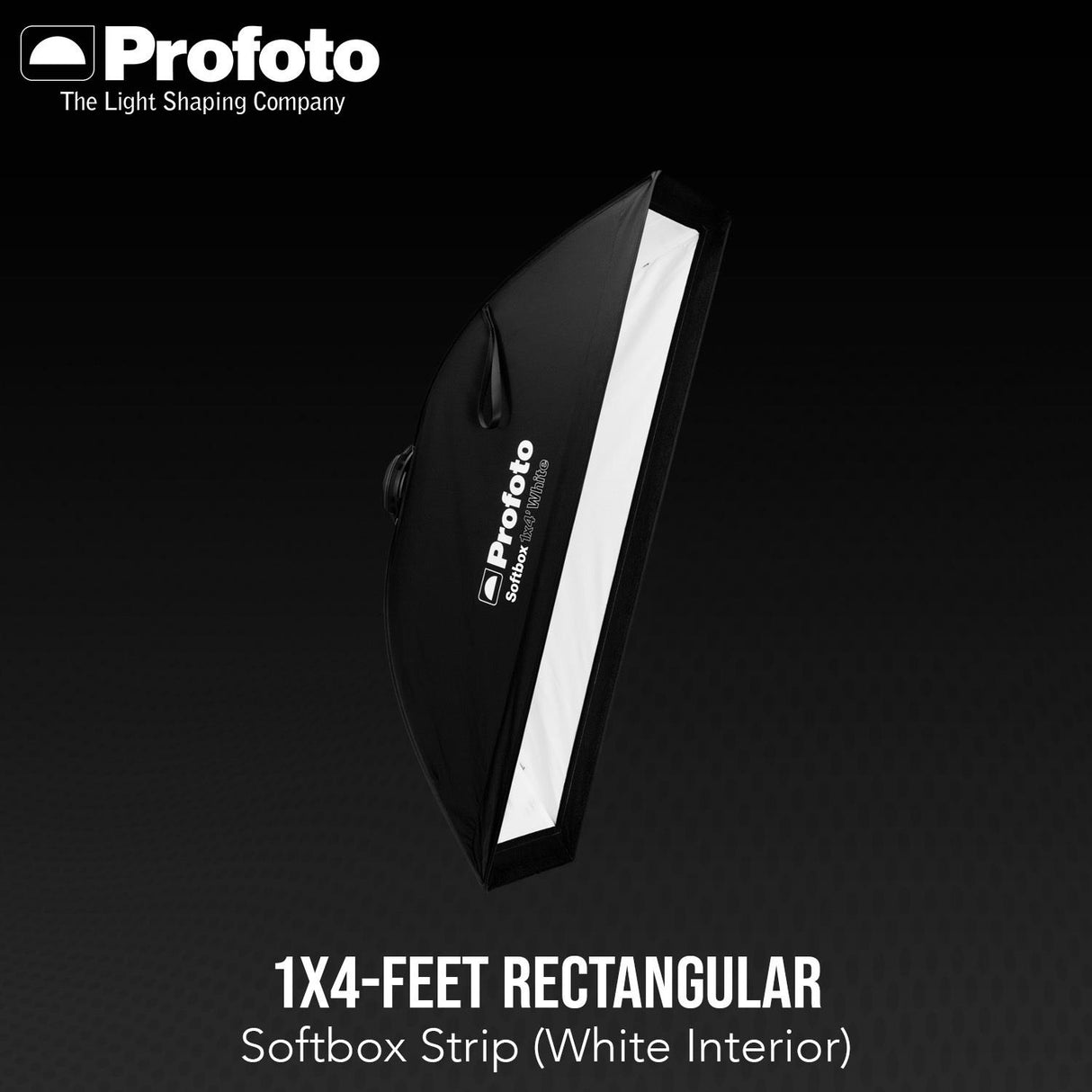 Profoto 1x4-Feet Rectangular Softbox Strip (White Interior), Softgrid, and Strip Mask Bundle