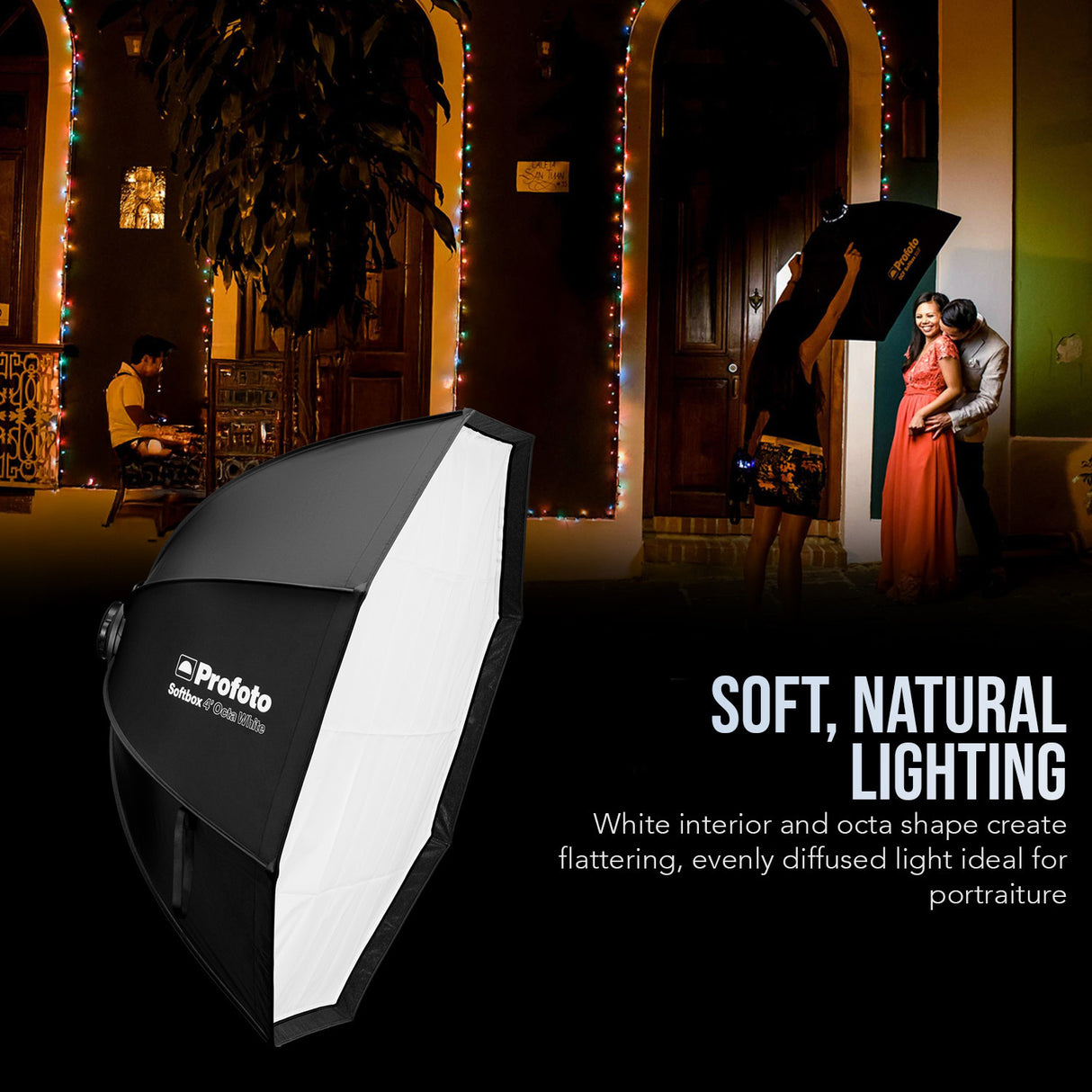 Profoto Softbox 4-Feet Octa Light Modifier (White Interior), Softgrid Octa, and Edge Mask Bundle