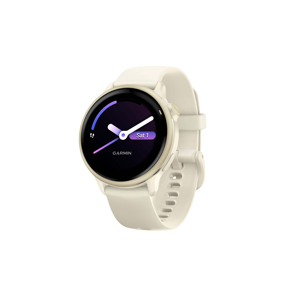 Garmin vivoactive 6 (Lunar Gold with Bone Band) Bundle with Portable Charger Stand and Car Charger