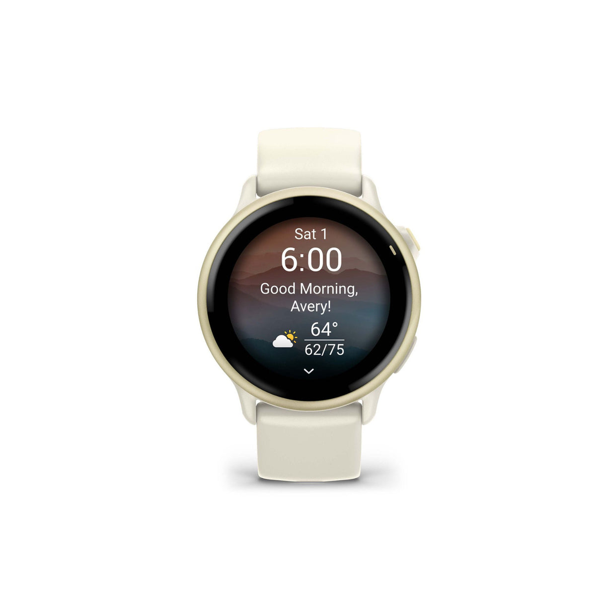 Garmin vivoactive 6 (Lunar Gold with Bone Band) Bundle with Portable Charger Stand and Car Charger