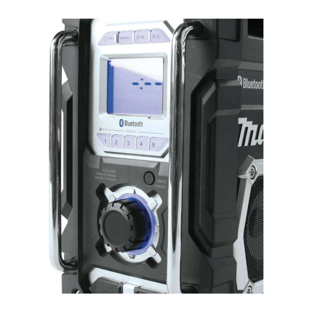 Makita XRM06B 18V LXT Li Ion Cordless Bluetooth Job Site Radio with Stereo Sound