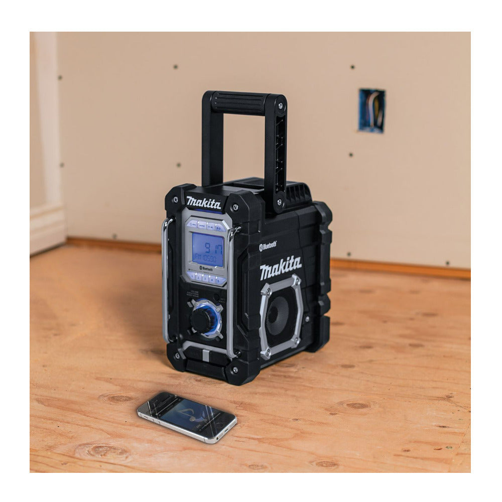 Makita XRM06B 18V LXT Li Ion Cordless Bluetooth Job Site Radio with Stereo Sound