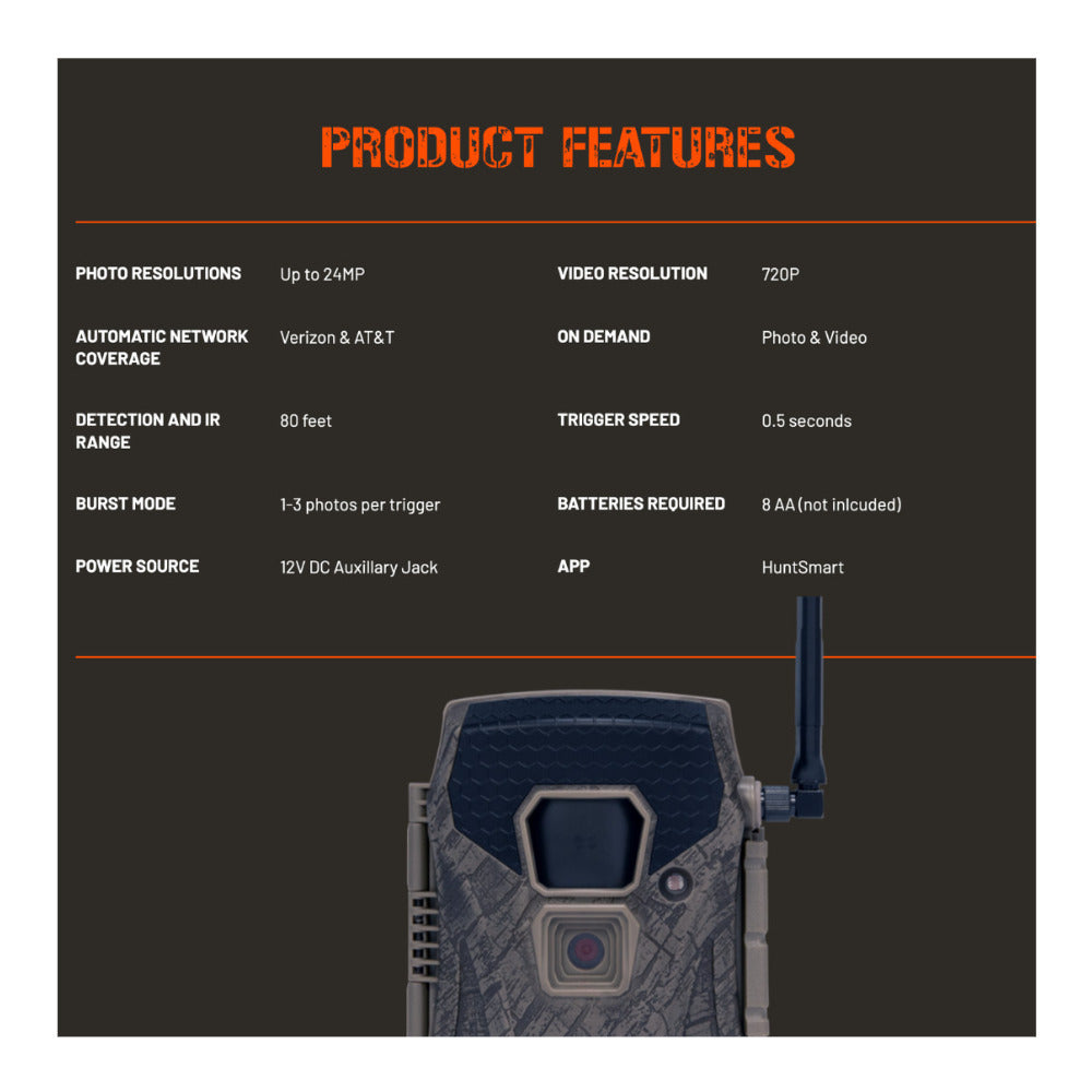 Wildgame Innovations Terra XT 2.0 24MP Cellular Trail Camera 720P Video (Gray, 3-Pack)