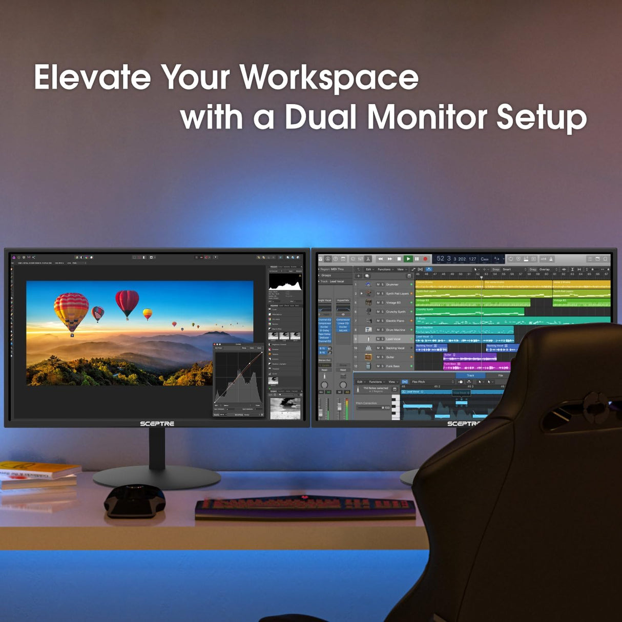 Sceptre E275W-19203R 27-Inch 1080P 75Hz LED Monitor with Built-In Speakers and Security Slot (Black)