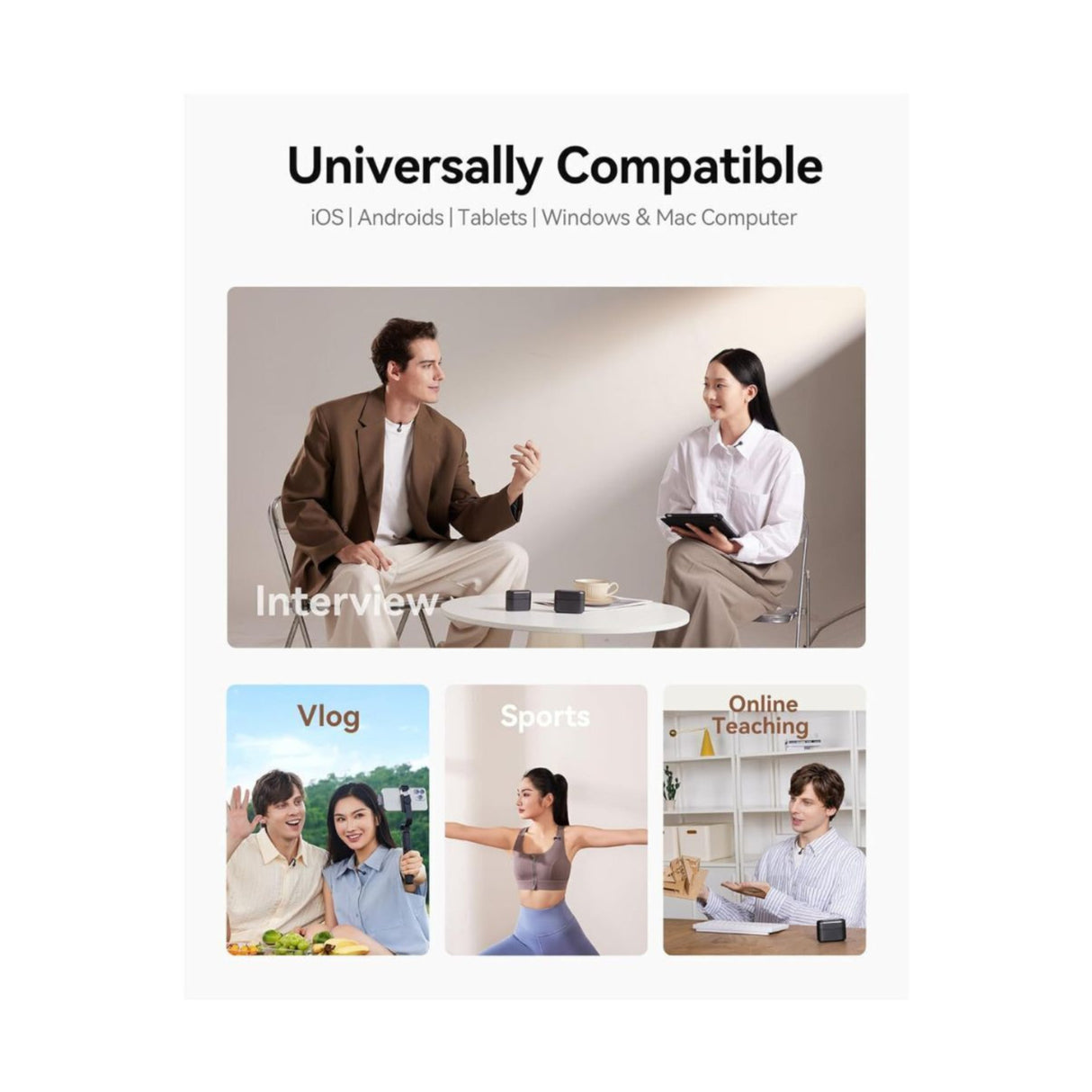 Hollyland Lark M2S Mini Wireless Combo Microphone System Bundle with Maxell Folding Storage Case